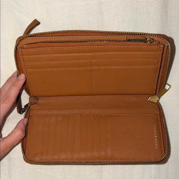 Tory Burch Tan Wristlet Clutch
